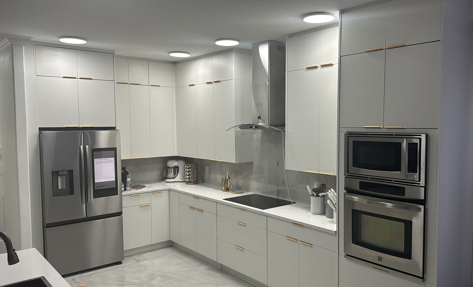 Refined kitchen with custom cabinetry
