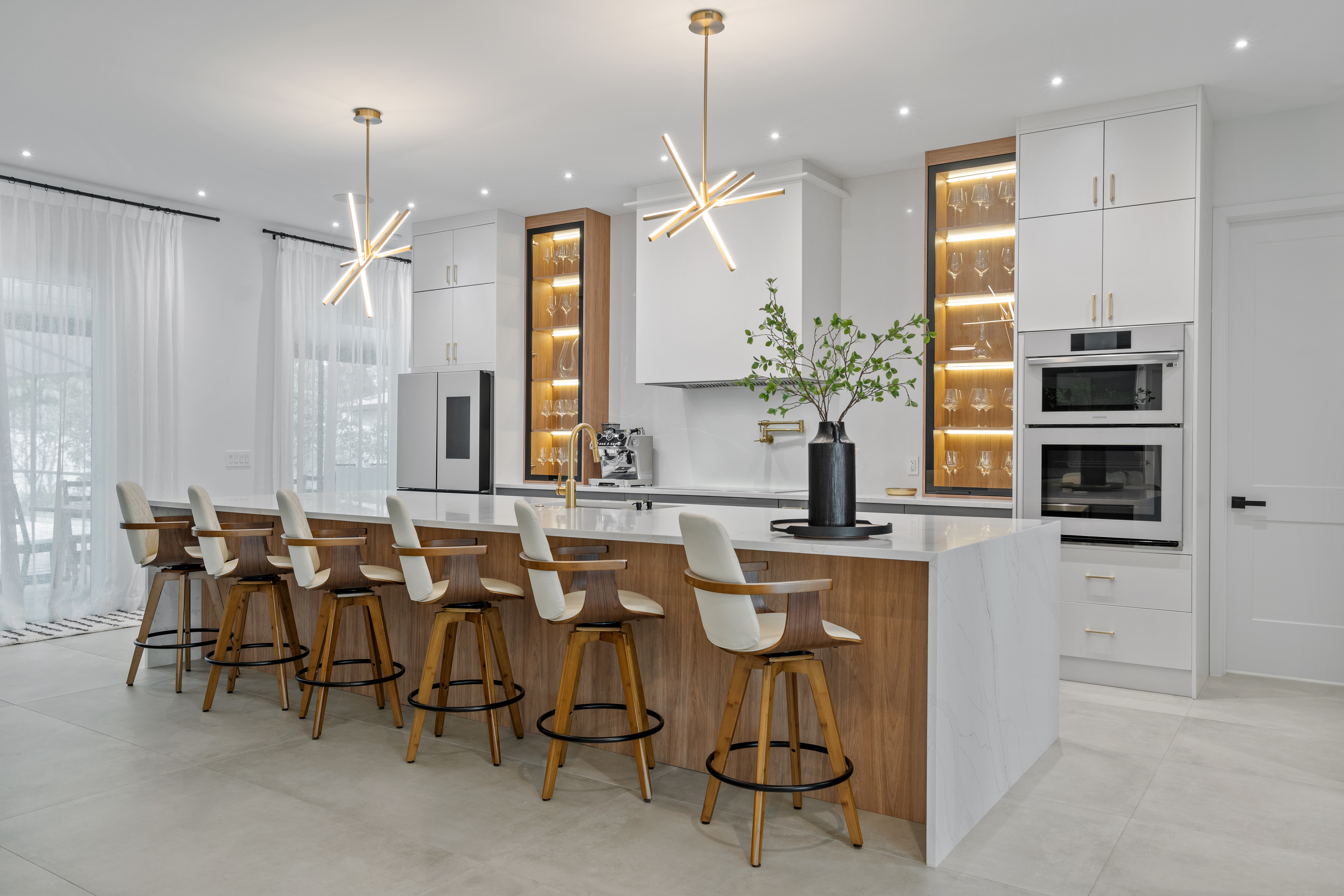 Refined kitchen with custom cabinetry
