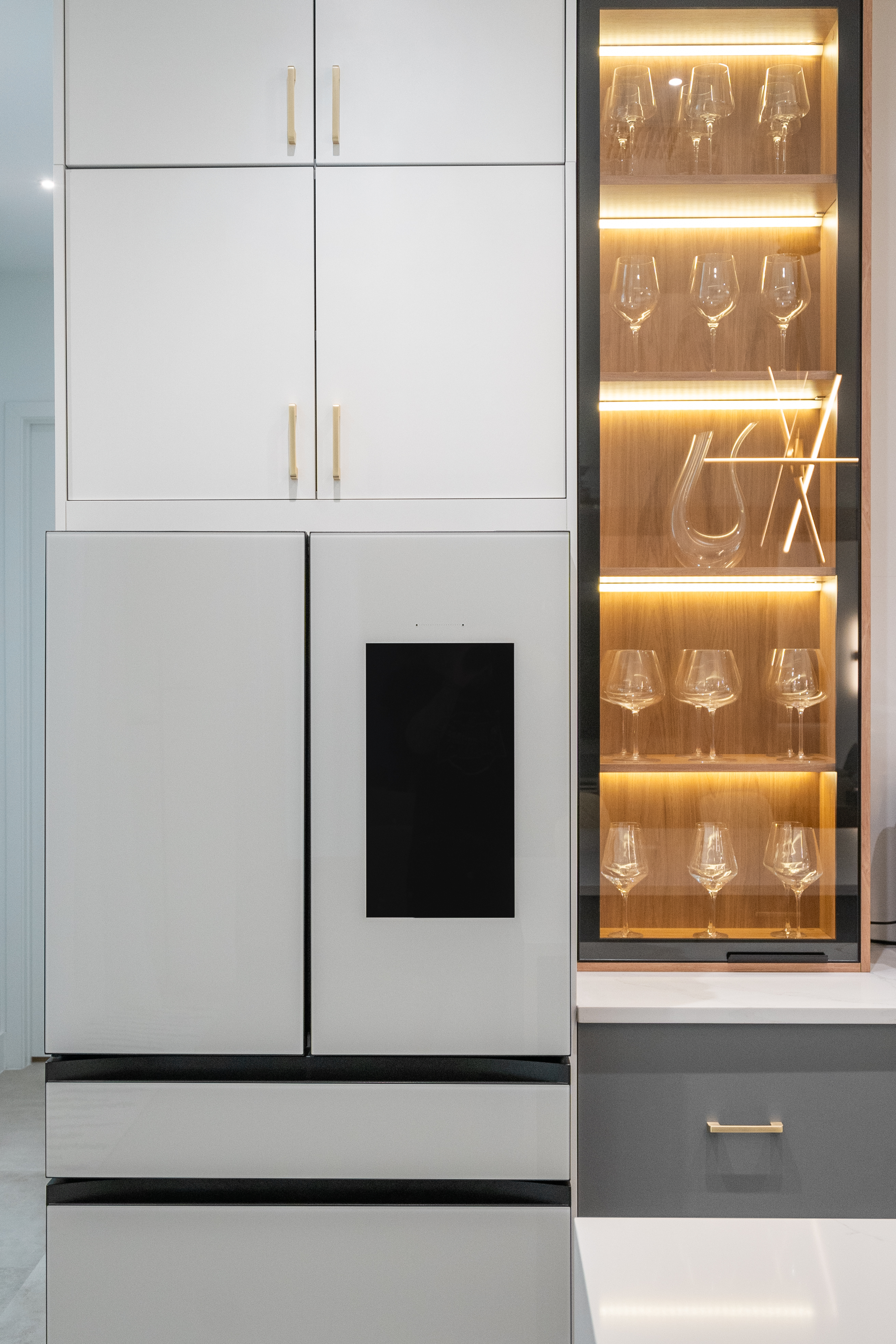 Refined kitchen with custom cabinetry