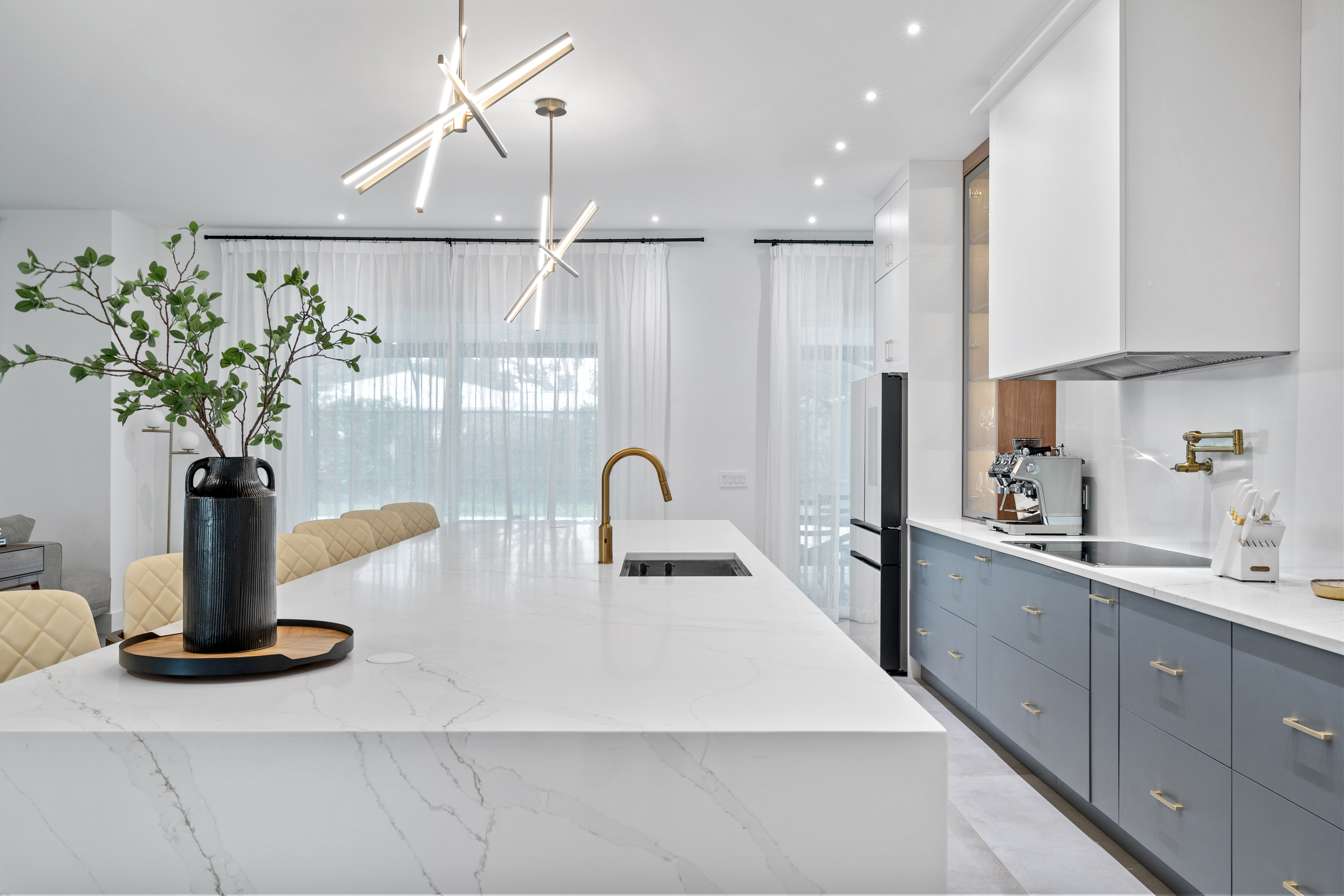 Refined kitchen with custom cabinetry