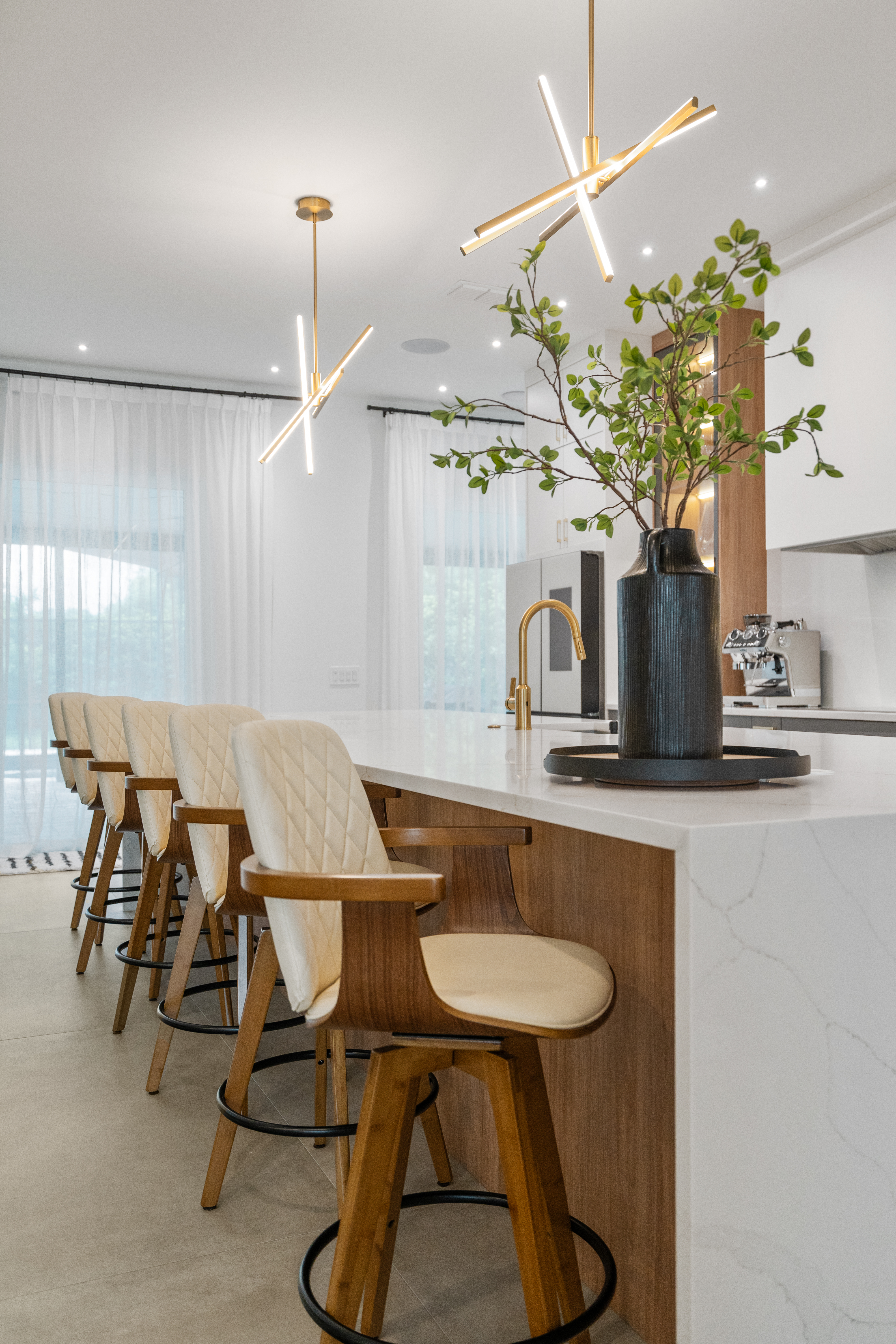 Refined kitchen with custom cabinetry