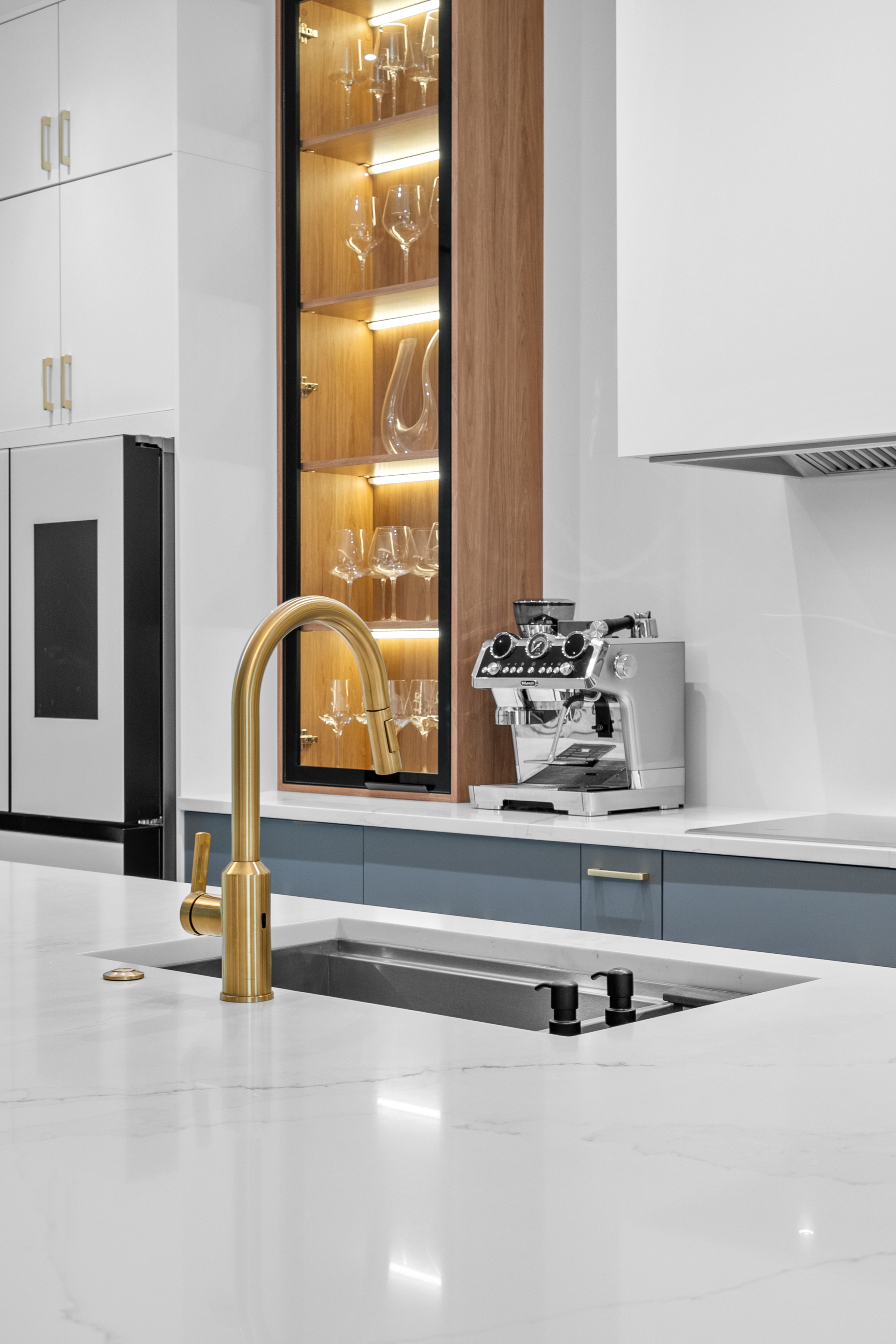 Refined kitchen with custom cabinetry