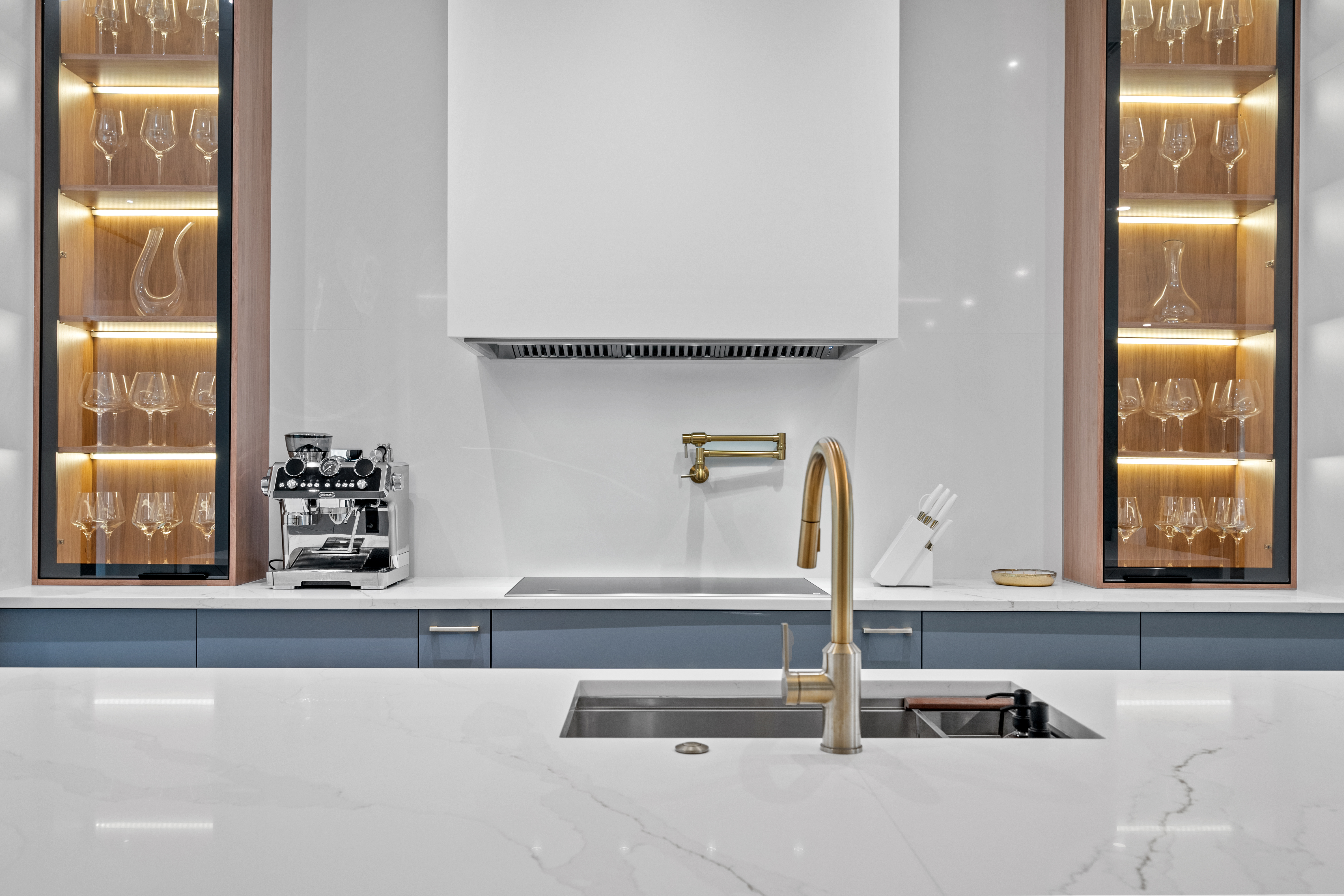 Refined kitchen with custom cabinetry