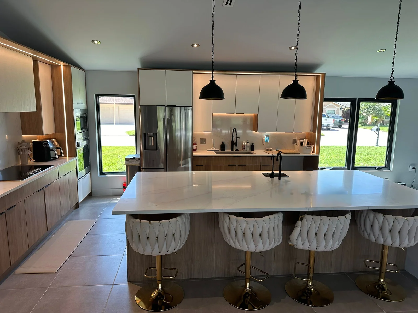 Refined kitchen with custom cabinetry