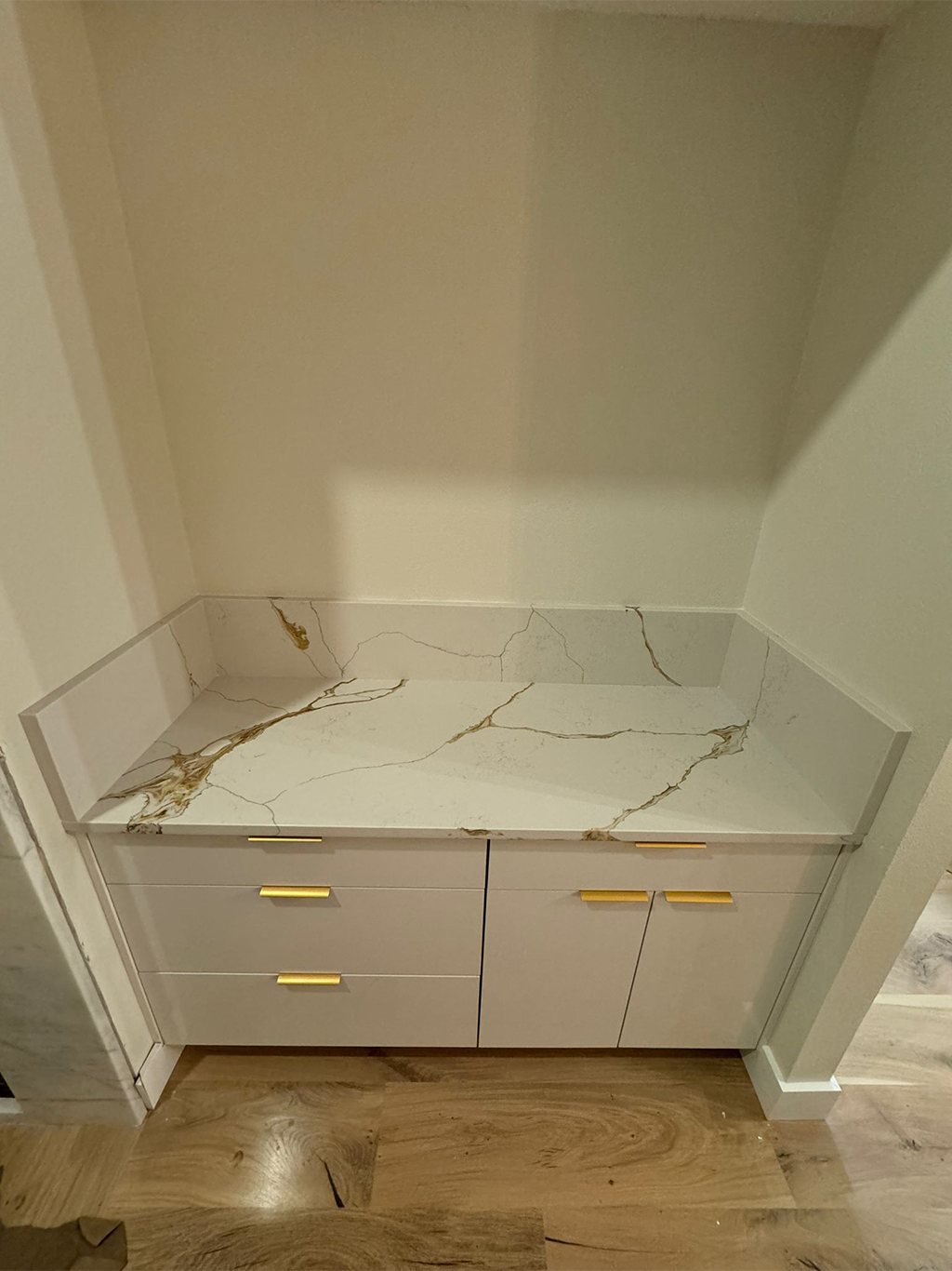 Refined kitchen with custom cabinetry