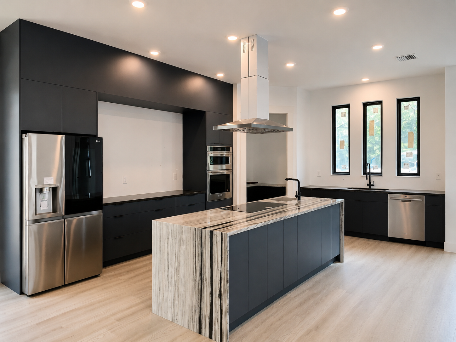 Refined kitchen with custom cabinetry