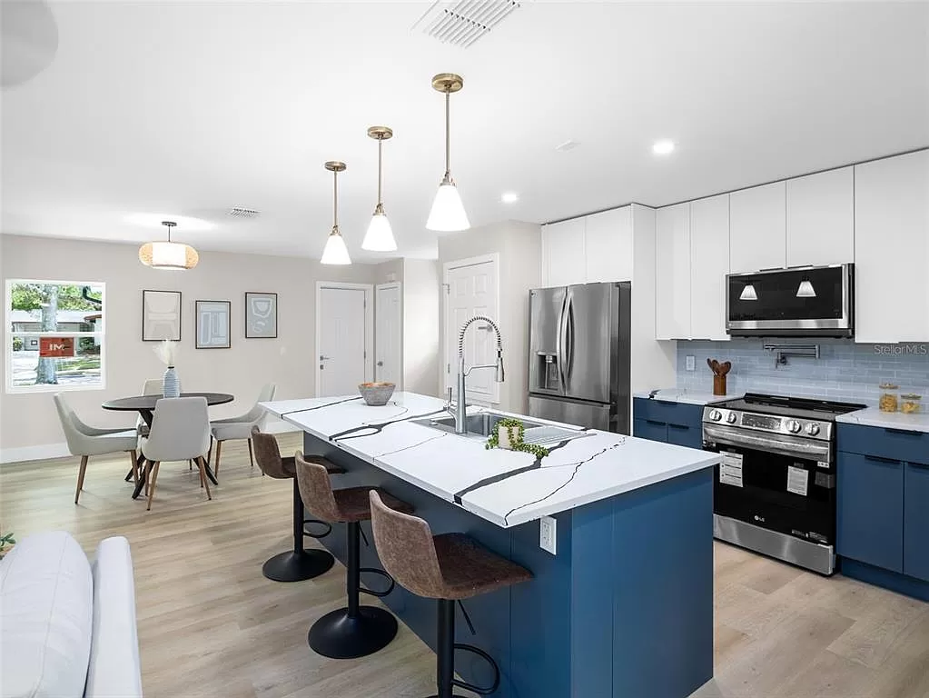 Refined kitchen with custom cabinetry