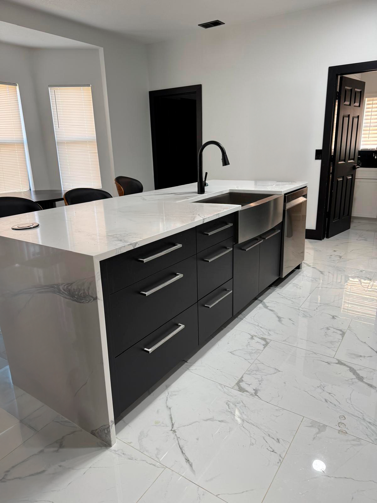 Refined kitchen with custom cabinetry