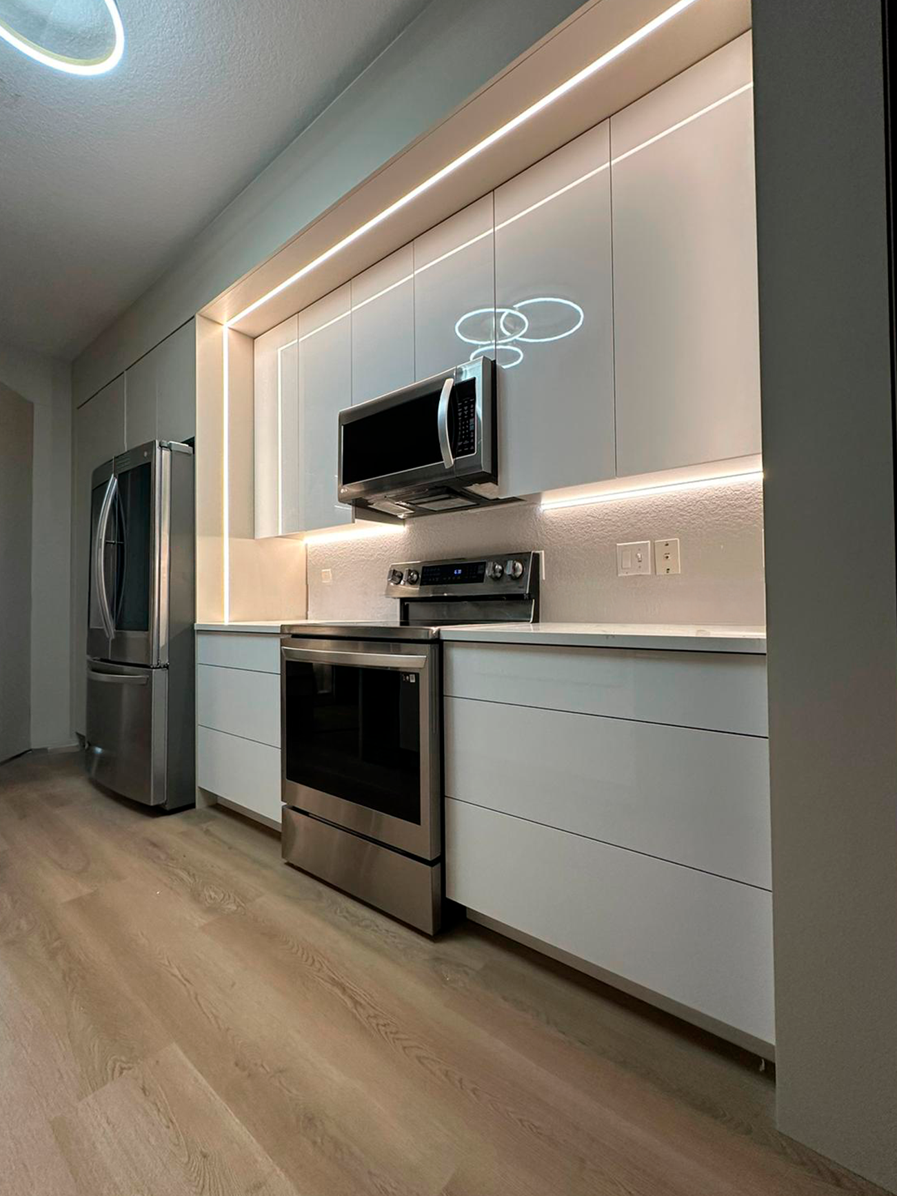 Refined kitchen with custom cabinetry