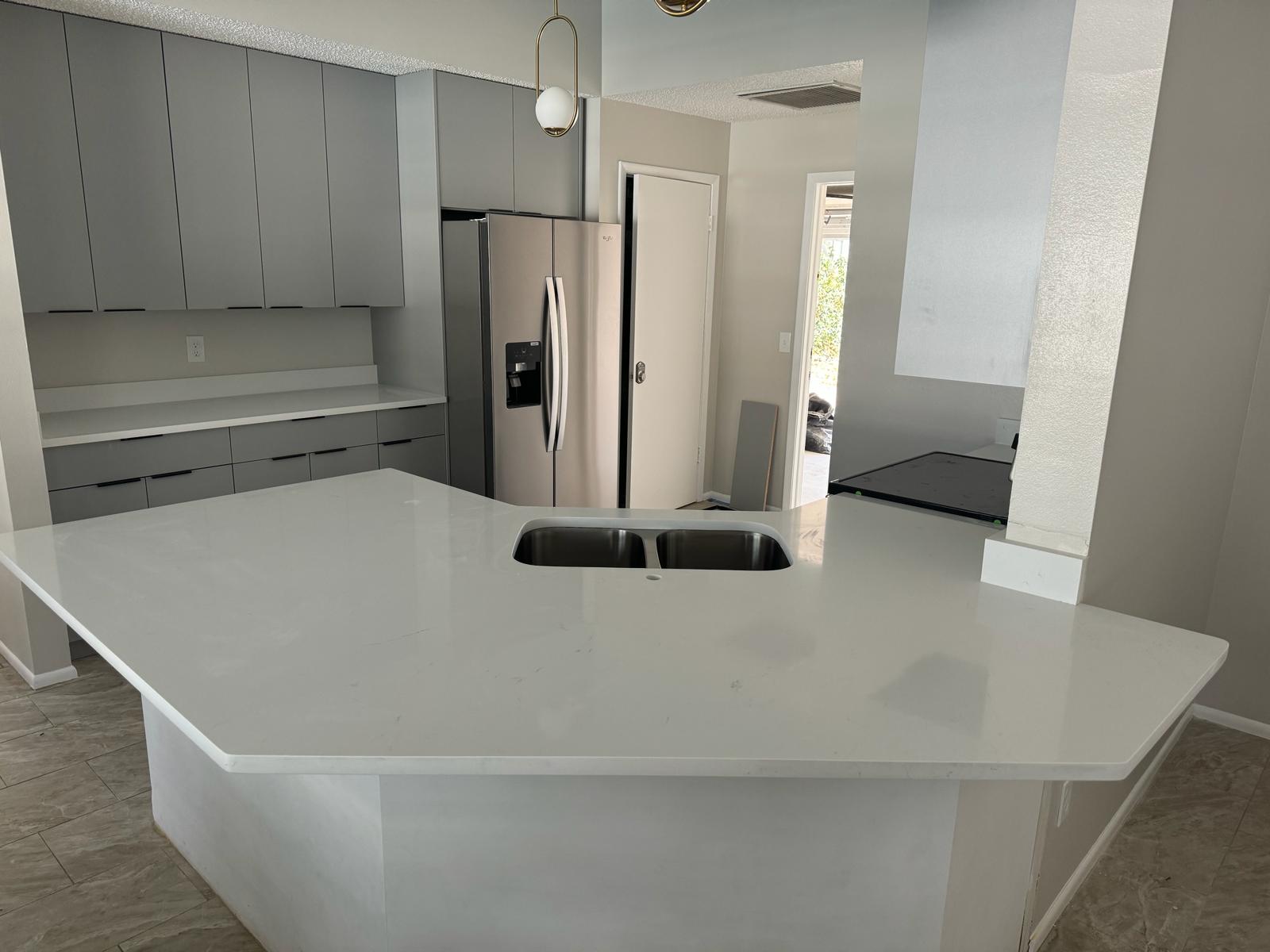 Refined kitchen with custom cabinetry