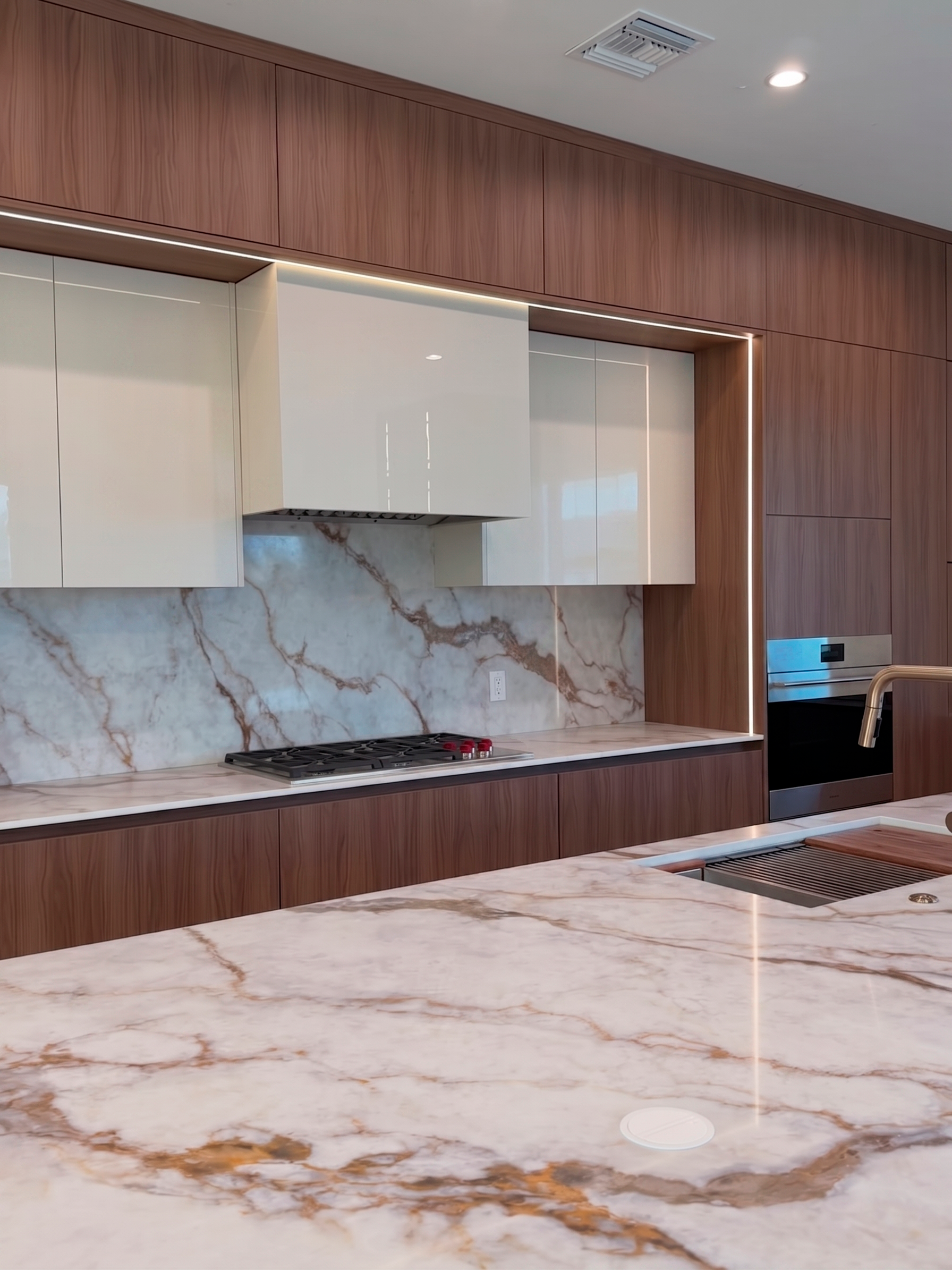 Refined kitchen with custom cabinetry