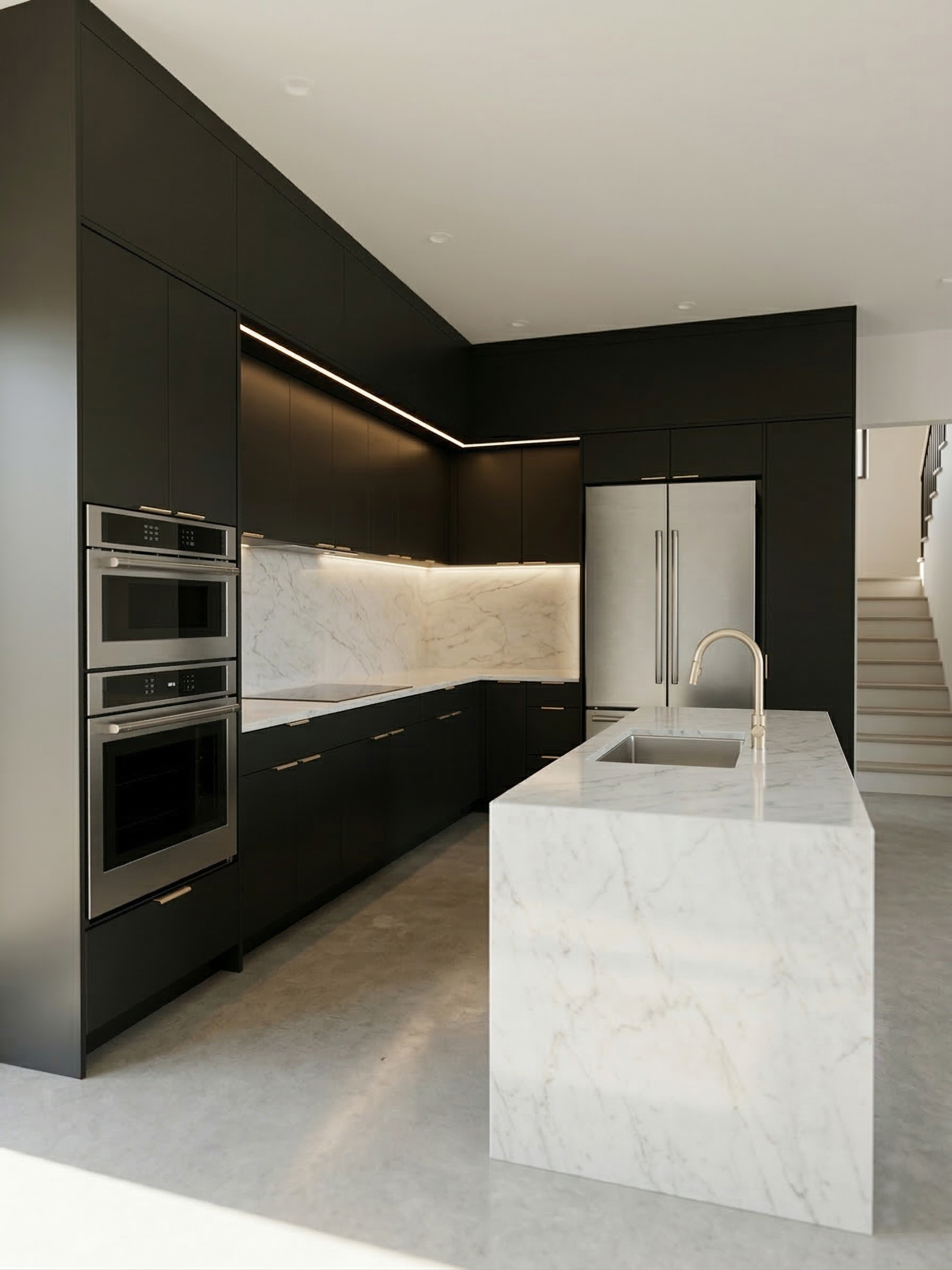 Refined kitchen with custom cabinetry