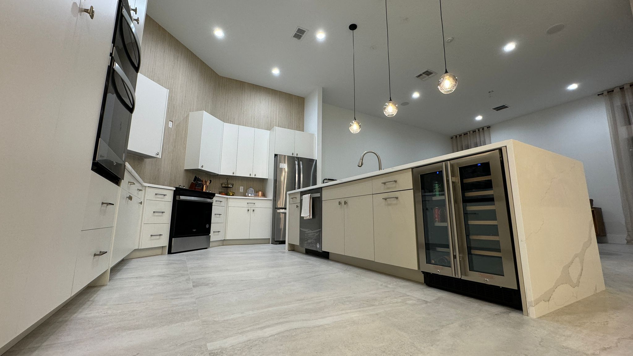 Refined kitchen with custom cabinetry
