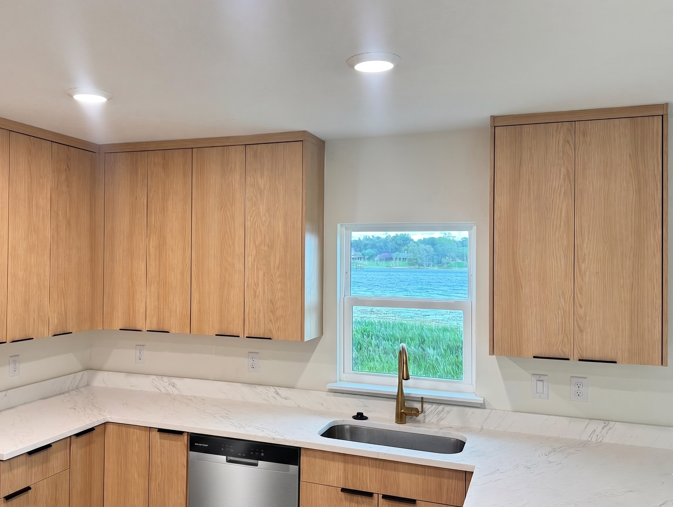 Refined kitchen with custom cabinetry