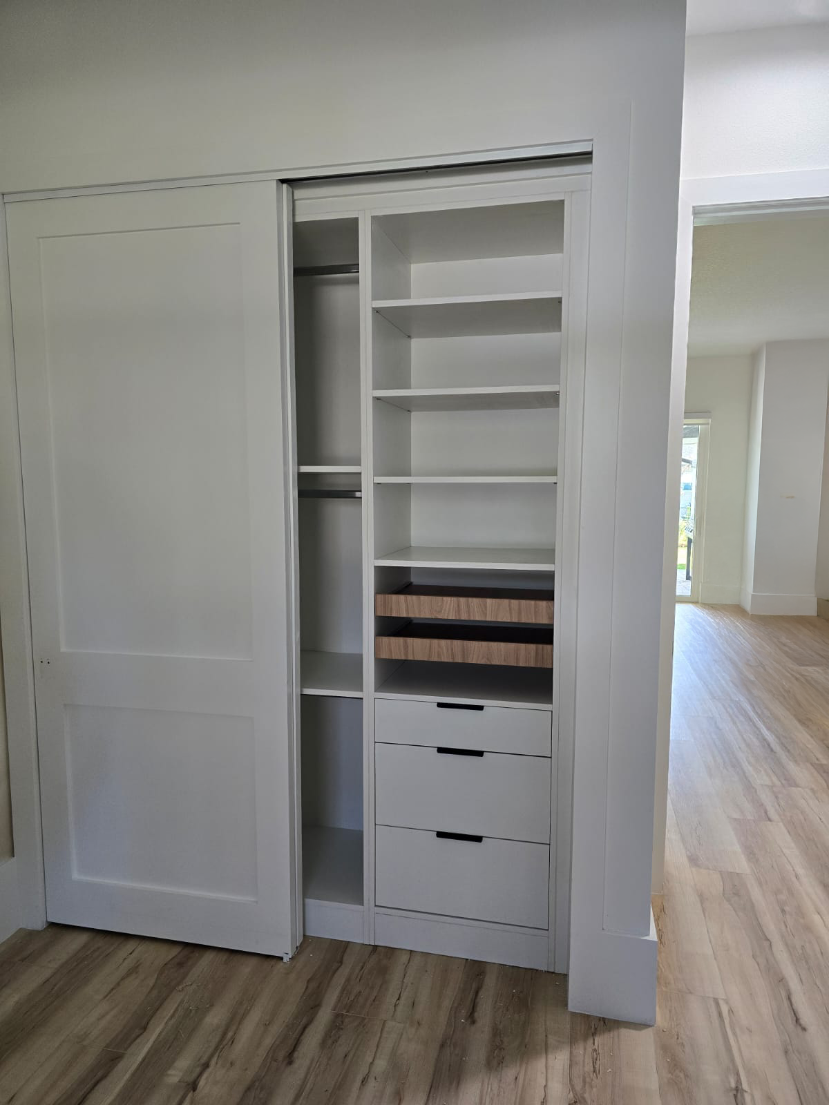 Upscale closet with built-in storage