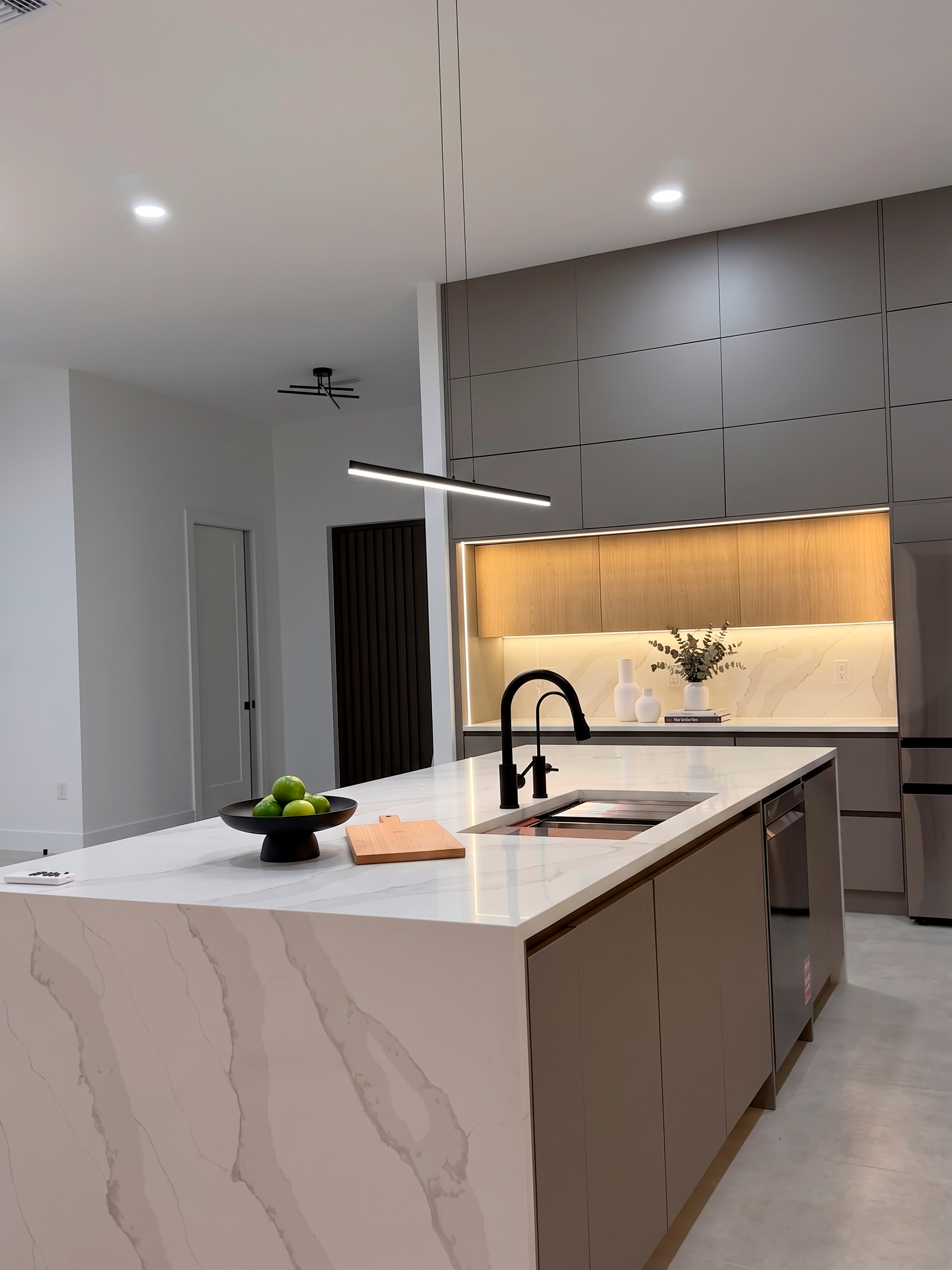 Refined kitchen with custom cabinetry